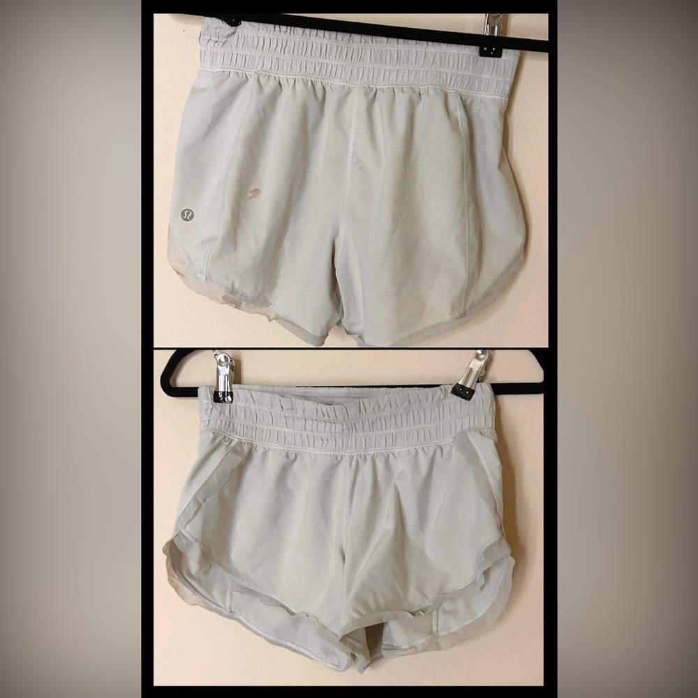 lululemon athletica Women's Light Gray Athletic Shorts